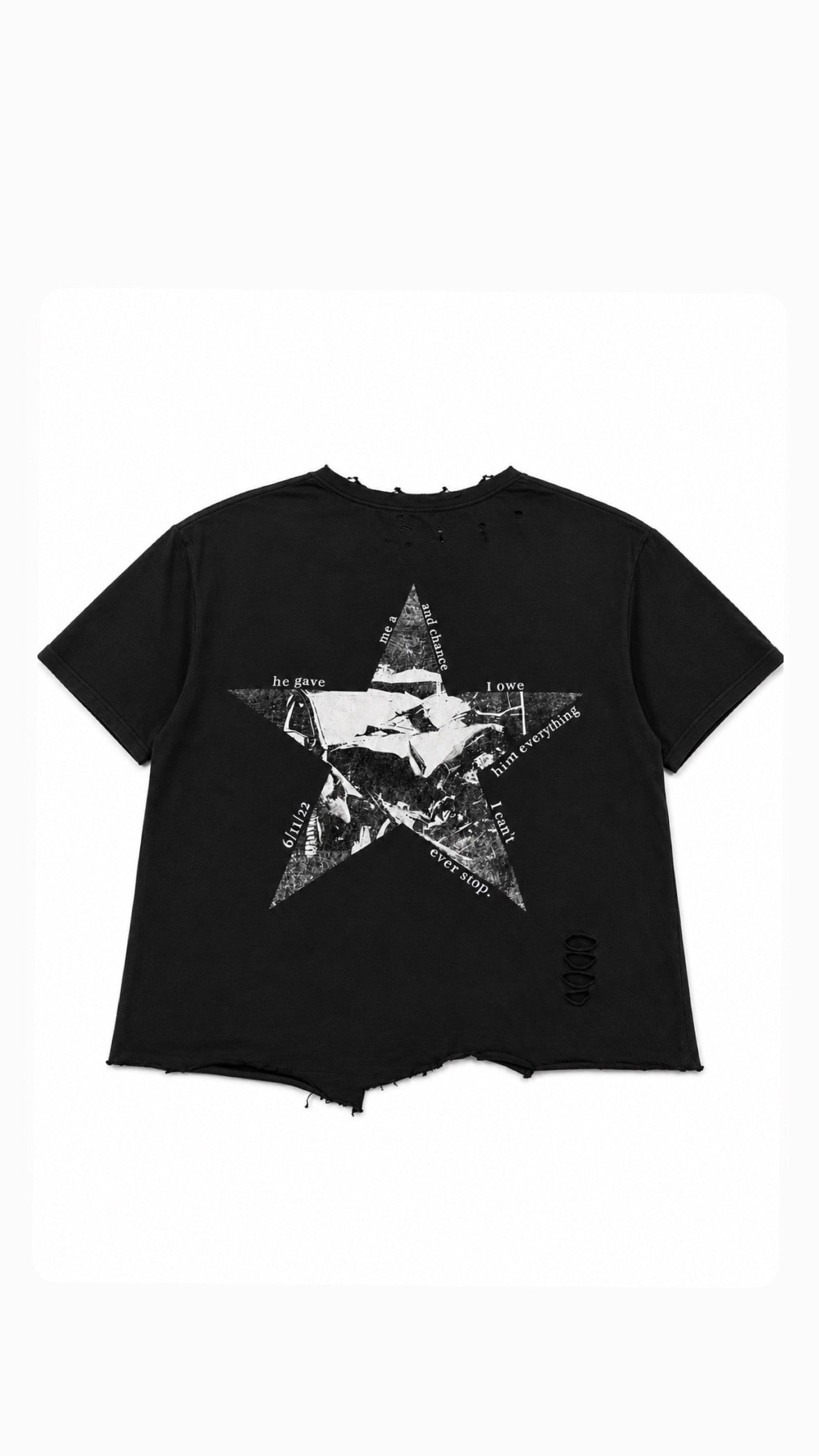 “God Saved Me” Black Tee