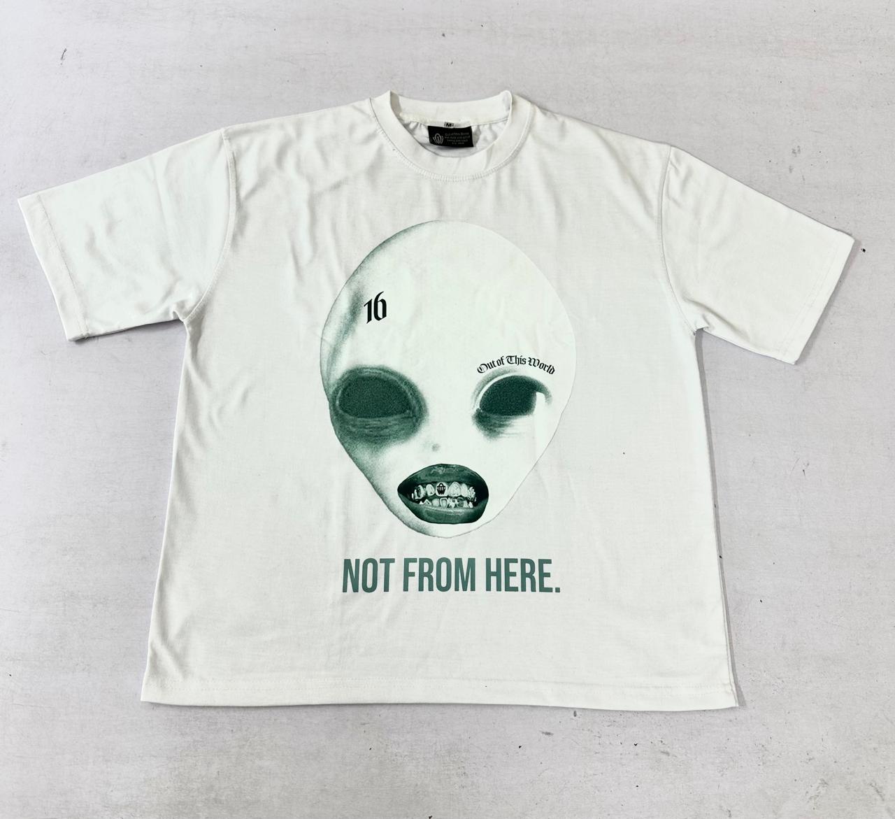 Not From Here White Tee